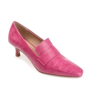 Journee Collection Celina Fuchsia Colored Kitten Heel Loafer- Size 7 Wide